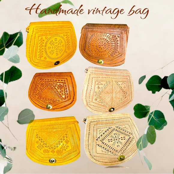 vintage Genuine Leather Handmade Messenger Boho Crossbody Bag Gift No tags - Picture 4 of 15